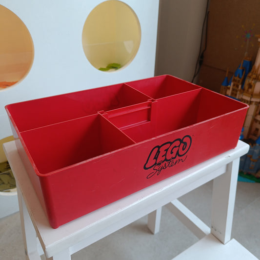 LEGO Sorting/storage bin red (old logo)