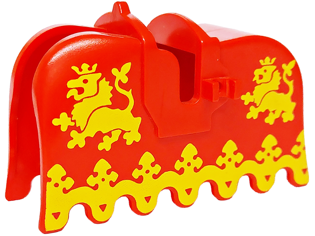 2490px3 | Horse Barding, Ruffled Edge with Yellow Lions Pattern | LEGOPART