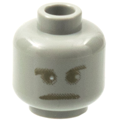 3626px99 | Minifigure, Head Alien with Ghostly Gray Face, Eyebrows, Pupils Pattern | LEGOPART