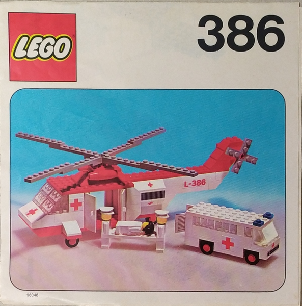 386-1 | Red Cross Helicopter and Ambulance / Rescue Vehicles | INSTRUCTIONS | LEGOPART