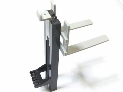 4518ac01 | Vehicle, Forklift Wide 1 x 2 Hinge Plate and Light Gray Wide Forks | LEGOPART