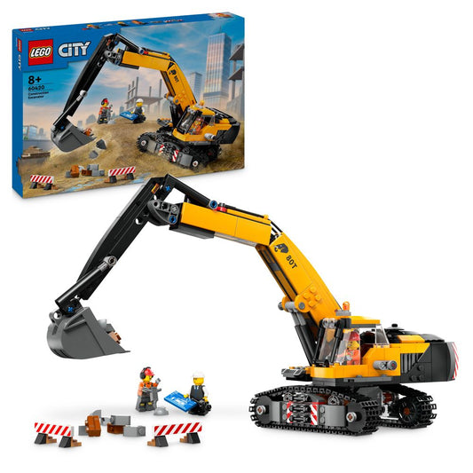 Yellow Construction Excavator LEGO 60420
