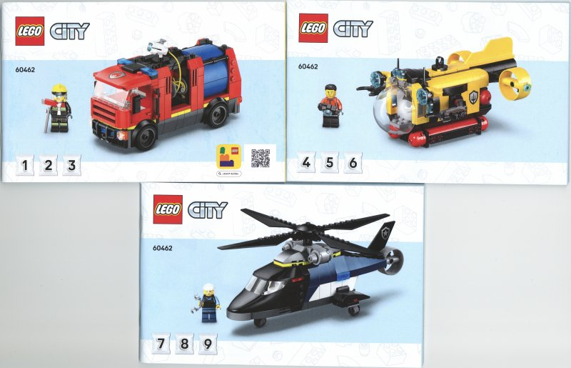 Helicopter, Fire Truck & Submarine Remix LEGO 60462