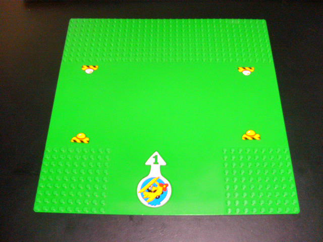 608pb01 | Baseplate, Road 32 x 32 9-Stud T Intersection with Landing Lights and Arrow with Number 1 and Airplane Pattern (Stickers) - Set 3671 | LEGOPART