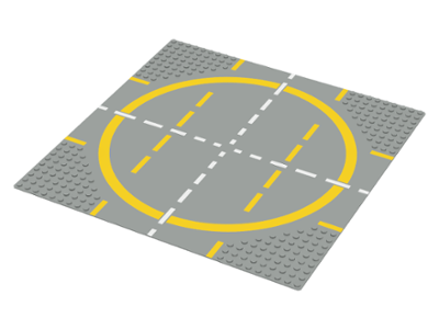 6099p03 | Baseplate, Road 32 x 32 9-Stud Landing Pad with Yellow Circle Pattern | LEGOPART