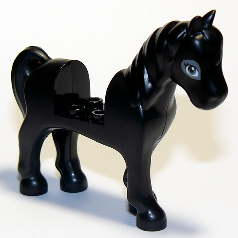 93083c01pb11 | Horse, Friends Style with 2 x 2 Cutout with Dark Bluish Gray Eyes and Dark Bluish Gray Outline Around Eyes Pattern | LEGOPART