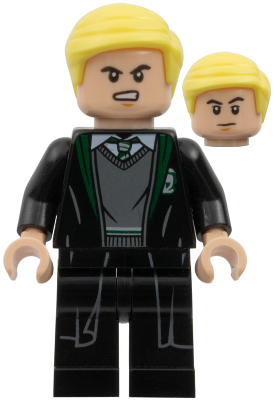 Draco Malfoy - Slytherin Sweater and Black Robe LEGO hp229 | Fyrebrick.be
