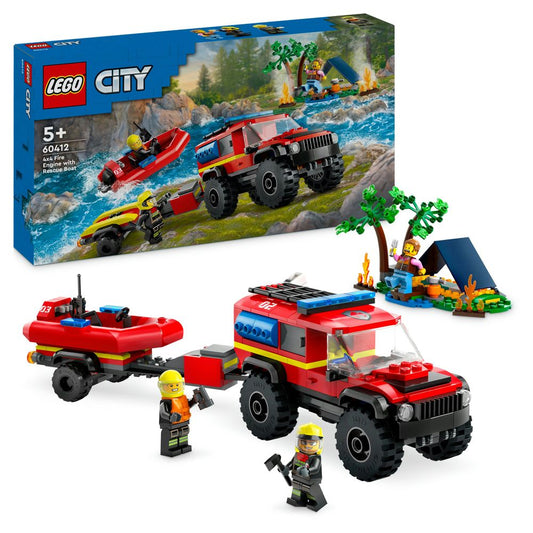 4x4 fire truck with rescue boat LEGO 60412