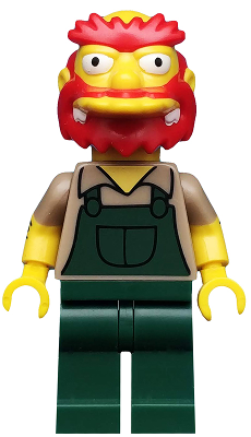 Groundskeeper Willie, The Simpsons, Series 2 (Minifigure Only without Stand and Accessories) LEGO sim039 | Fyrebrick.be