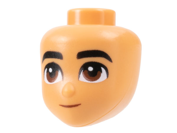 101830 | Mini Doll, Head Friends Male with Black Eyebrows, Reddish Brown Eyes, and Closed Mouth Pattern | LEGOPART