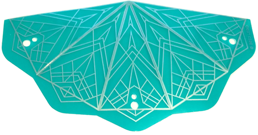 105041 | Plastic Dark Turquoise Conical Roof with Silver Geometric Triangles Pattern | LEGOPART