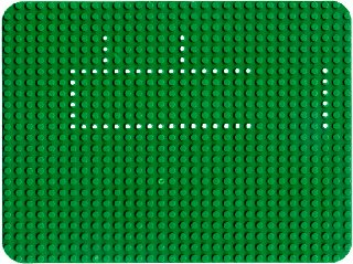 10p01 | Baseplate 24 x 32 with Set 363/555 Dots Pattern | LEGOPART