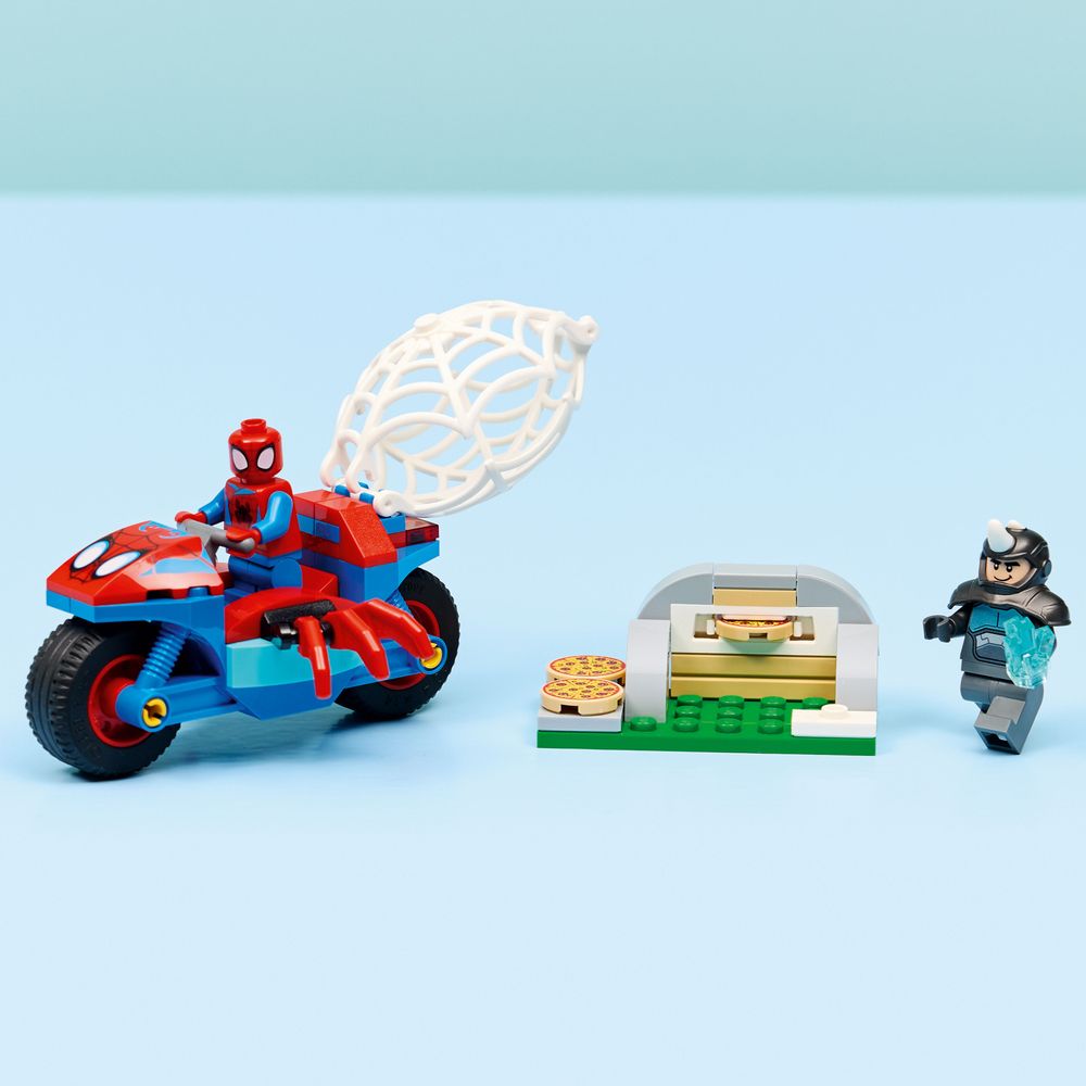 Spidey on his Motorcycle vs. Rhino LEGO 11206