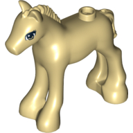 11241pb02 | Horse, Friends, Foal with Tan and White Eyes and 3 Black Eyelashes Pattern | LEGOPART