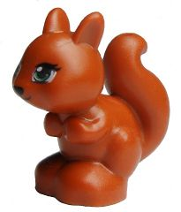 11568pb01 | Squirrel, Friends / Elves with Black, Green and White Eyes and Black Eyelashes, Nose and Mouth Pattern | LEGOPART