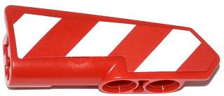 11947pb006R | Technic, Panel Fairing #22 Very Small Smooth, Side A with Red and White Danger Stripes Pattern Model Right Side | LEGOPART