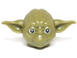 13195pb01 | Minifigure, Head, Modified SW Yoda Curved Ears with Black Eyes and White Pupils Pattern | LEGOPART