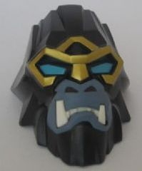 13691pb01 | Large Figure Head Modified Chima Gorilla with Blue Eyes with Gold Outline Pattern | LEGOPART