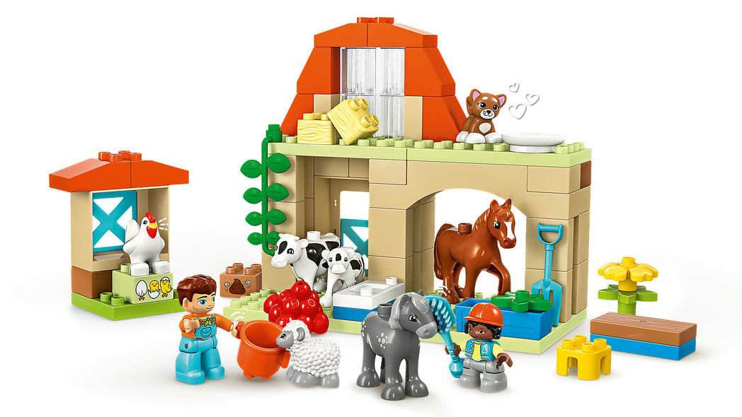 Zorgen voor de dieren in de boerderij LEGO 10416