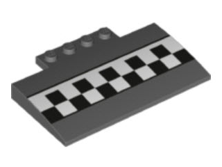 15625pb018 | Slope, Curved 5 x 8 x 2/3 with 4 Studs with Checkered Pattern | LEGOPART