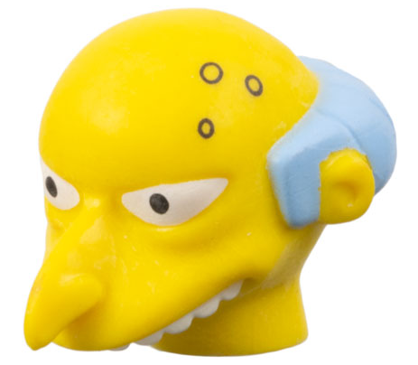 15664pb01 | Minifigure, Head, Modified Simpsons Mr. Burns Pattern | LEGOPART