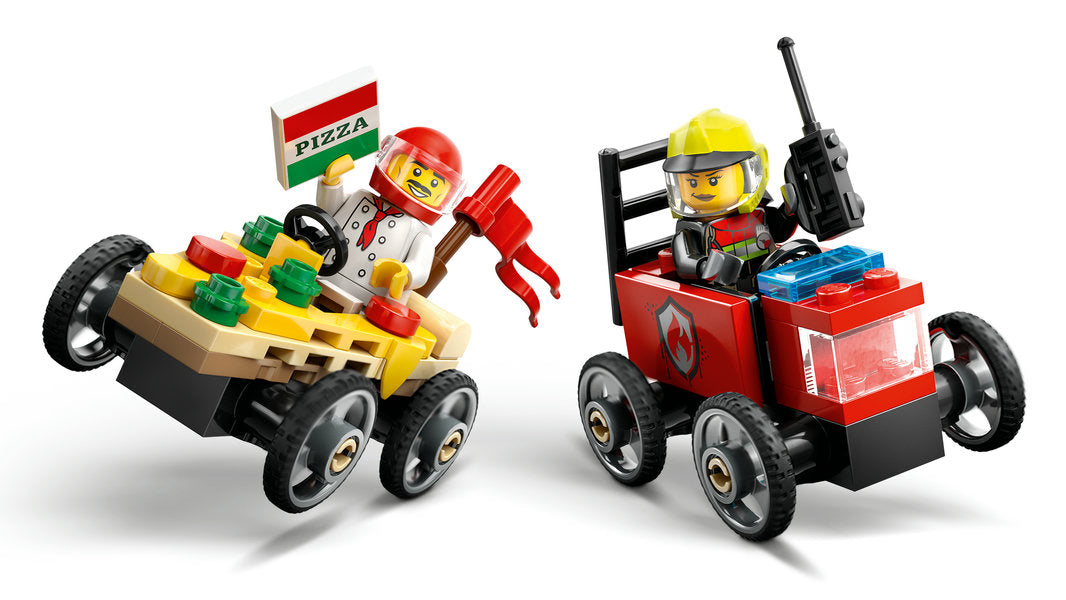 Pizza vs. Fire Truck Race Car Pack LEGO 60458