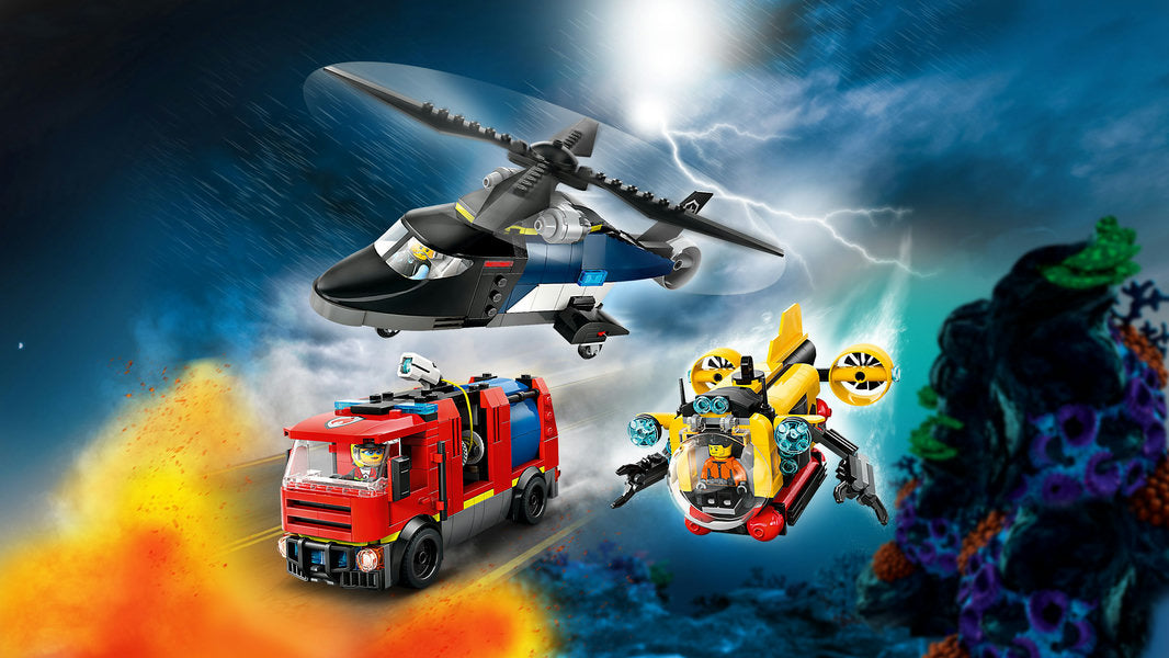 Helicopter, Fire Truck & Submarine Remix LEGO 60462