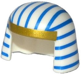 18959pb01 | Minifigure, Headgear Nemes / Kerchief with Gold Trim and Blue Stripes Pattern | LEGOPART