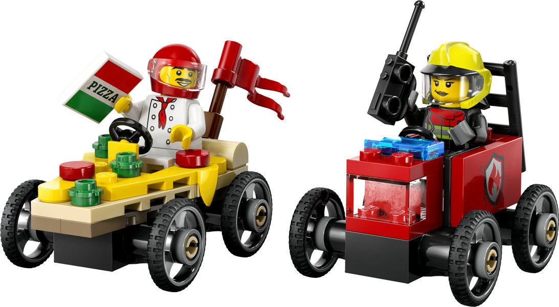 Pizza vs. Fire Truck Race Car Pack LEGO 60458