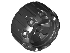 2148 | Wheel Hard Plastic, Treaded 37mm D. x 22mm with 5 Spokes | LEGOPART