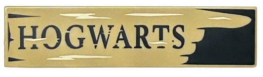 2431pb0843 | Tile 1 x 4 with Black 'HOGWARTS' Sign with Tan Wood Grain Pattern | LEGOPART