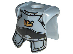 2587pb19 | Minifigure Armor Breastplate with Leg Protection with Fantasy Era Crown Pattern | LEGOPART