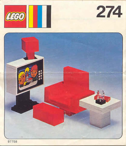 274-1 | Colour T.V. and Chair | INSTRUCTIONS | LEGOPART