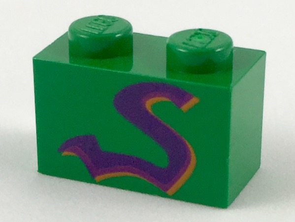 3004px5 | Brick 1 x 2 with Purple Snake Pattern | LEGOPART