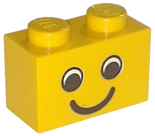 3004px6 | Brick 1 x 2 with Eyes and Smile Pattern | LEGOPART