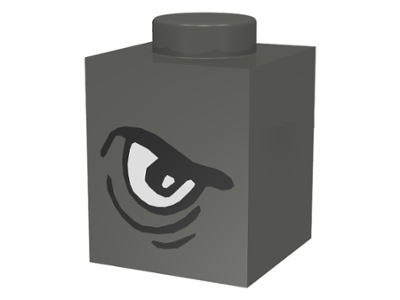 3005pb002 | Brick 1 x 1 with Eye Grim Right Pattern | LEGOPART