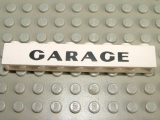 3008p03 | Brick 1 x 8 with Black 'GARAGE' Sans-Serif Thick Pattern, Plain 'G' | LEGOPART