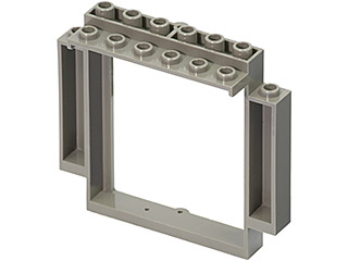 30101 | Door, Frame 2 x 8 x 6 Swivel with Bottom Notches | LEGOPART