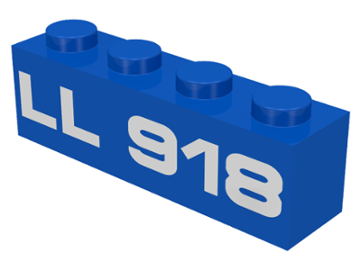 3010p918 | Brick 1 x 4 with White | LEGOPART