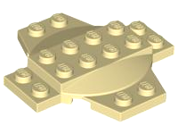 30303 | Plate, Modified 6 x 6 x 2/3 Cross with Dome | LEGOPART