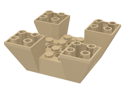 30373 | Slope, Inverted 65 6 x 6 x 2 Quad with Cutouts | LEGOPART