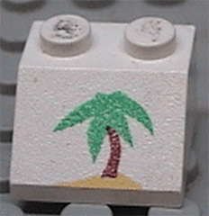 3039pb022 | Slope 45 2 x 2 with Palm Tree Pattern | LEGOPART