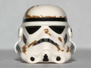 30408pb03 | Minifigure, Headgear Helmet SW Stormtrooper, 2 Chin Holes and Dirt Stains Pattern | LEGOPART