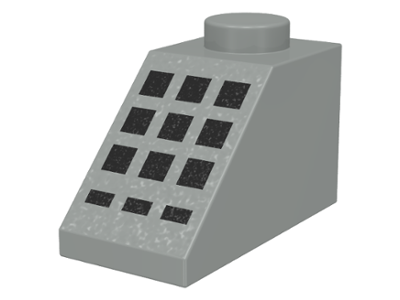 3040p32 | Slope 45 2 x 1 with Keypad with Black Buttons Pattern | LEGOPART