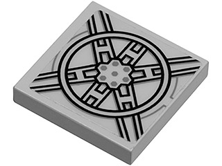 3068pb0363 | Tile 2 x 2 with Star Wars TIE 6 Spoke Radial Pattern | LEGOPART