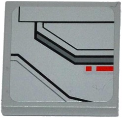 3068pb0678R | Tile 2 x 2 with SW TIE Advanced Prototype Pattern Model Right Side | LEGOPART