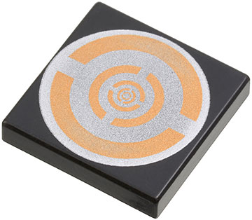 3068px14 | Tile 2 x 2 with Silver and Copper Circular Pattern | LEGOPART