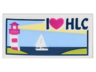 3069pb0382 | Tile 1 x 2 with Lighthouse, Sailboat and | LEGOPART