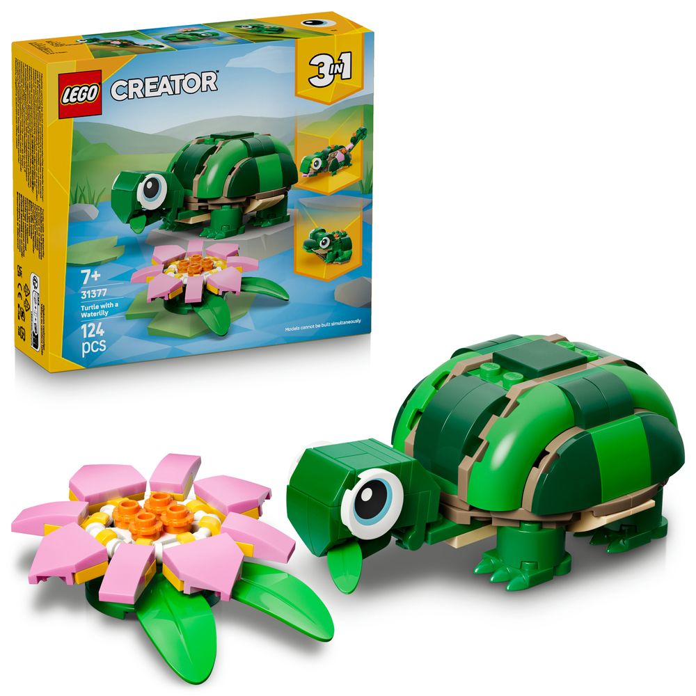 Turtle with a Water Lily Flower LEGO 31377