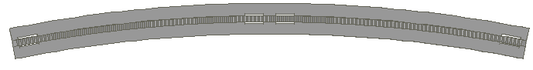 3229b | Train, Track Rail Curved Outside with Slots | LEGOPART